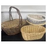 Group of wicker baskets