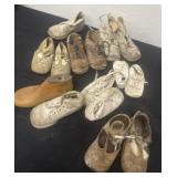 Group of Antique baby shoes