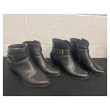 Size 6 and 7 black boots