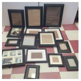 Large group black framed Picture frames