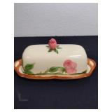 Vintage Franciscan desert rose pattern butter