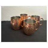 4 copper cups
