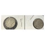 Two 1943 Mercury Dimes