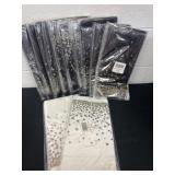 Group of new plastic table covers