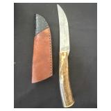 Hand fitting deer antler handle stainless steel