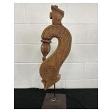 31in Beautiful Wooden Carved Sculpture, Heavy