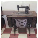 Antique pedal sewn machine new champion