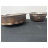 Vintage strainer and bowl posisble brass/cooper