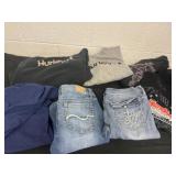 Size 6 3/4 jeans, small Hurley sweatshirts and