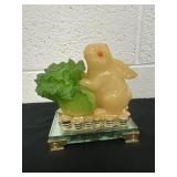 Advanced Artificial Jade Rabbit Statue Fengshui