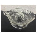 Vintage MCM Hazel Atlas Criss-Cross Pattern Clear