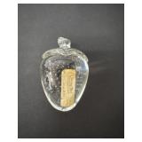 3ï¿½ Vintage Clear Crystal Strawberry Paperweight