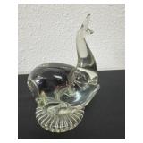 6ï¿½ Clear Crystal Glass Happy Elephant Figurine