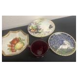 Bavaria place with no name fruit bowl,  red