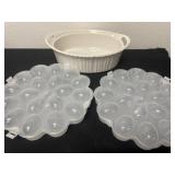 Devil eggs container and dish