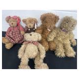 5 stuffed bears