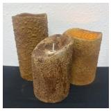3 battery operated candles