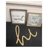 2 home decor saying clocks with wood hi