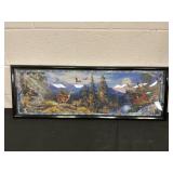 Completed Framed Wilderness Diamond Art 13x37
