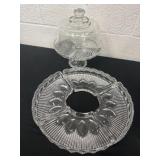 12ï¿½ Vintage Glass Charcuterie Serving Dish Set