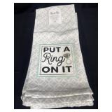 New 10 put a ring on it dish towels