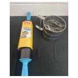 Rolling pin and sifter
