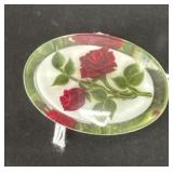 1950 vintage hand carved lucite pin orhuaal rose