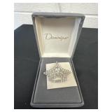 Rhinestone crown brooch 1950s