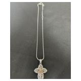 Vintage cookie lee 2inch cross silver tone with