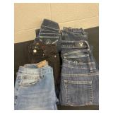 Size 14, 6 and 0 jeans