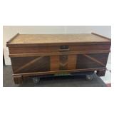 Vintage Roos Cedar Chest 22x44 x18 WHEELS NOT