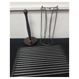 Toilet paper holder drying rack and paper towel