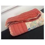 Vintage hand made quilt has some damages see pic