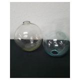 5 and 4 inch glass balls