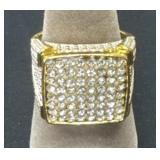 Yellow Gold Plated Men's Hip Hop Big Heavy