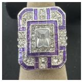 Luxury Square Women Crystal Zircon Engagement