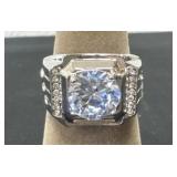 Moissanite size 11 Engagement Ring