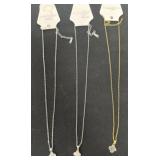 3 stainless steel necklaces