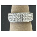 cz diamond band ring size 11