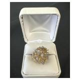 vintage 18K heavy gold electroplate cluster