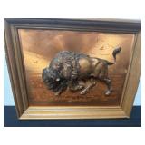14ï¿½x16ï¿½Vintage Buffalo Bison Copper Metalware
