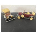 2 vintage old Hubley model cars