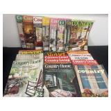Group of country living magazines