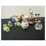 Group of mini figurines: frog Mickey Mouse mouse
