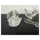 3 animal candle glass holder with bottle top