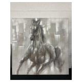 39x39 Large Detailed Horse Canvas Wall Art Piece