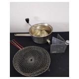 Vintage food meal mesh basket and presto dividers