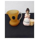 3.5 inch vintage Pilgrim hand blown glass picture