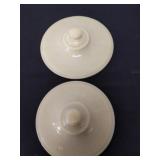 Two Vintage Anchor Hocking Fire King Ivory milk