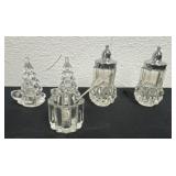 Vtg Christmas Clear Glass 3 in. Tree Shaped Thin